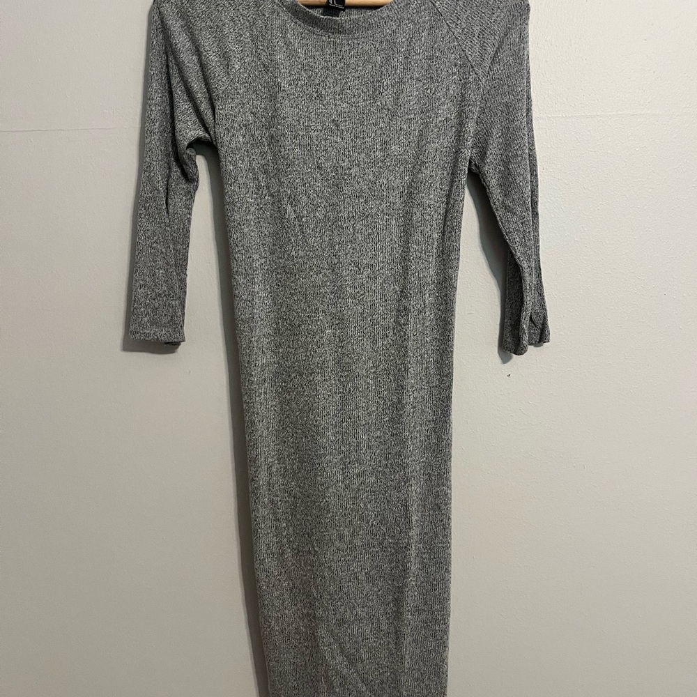 Forever 21 Heather Gray Long Sleeve Dress